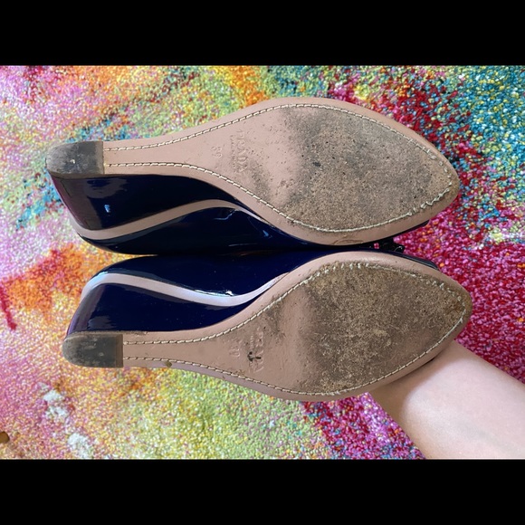 Prada 39 Wedge Sandals Blue Authentic - Picture 6 of 6